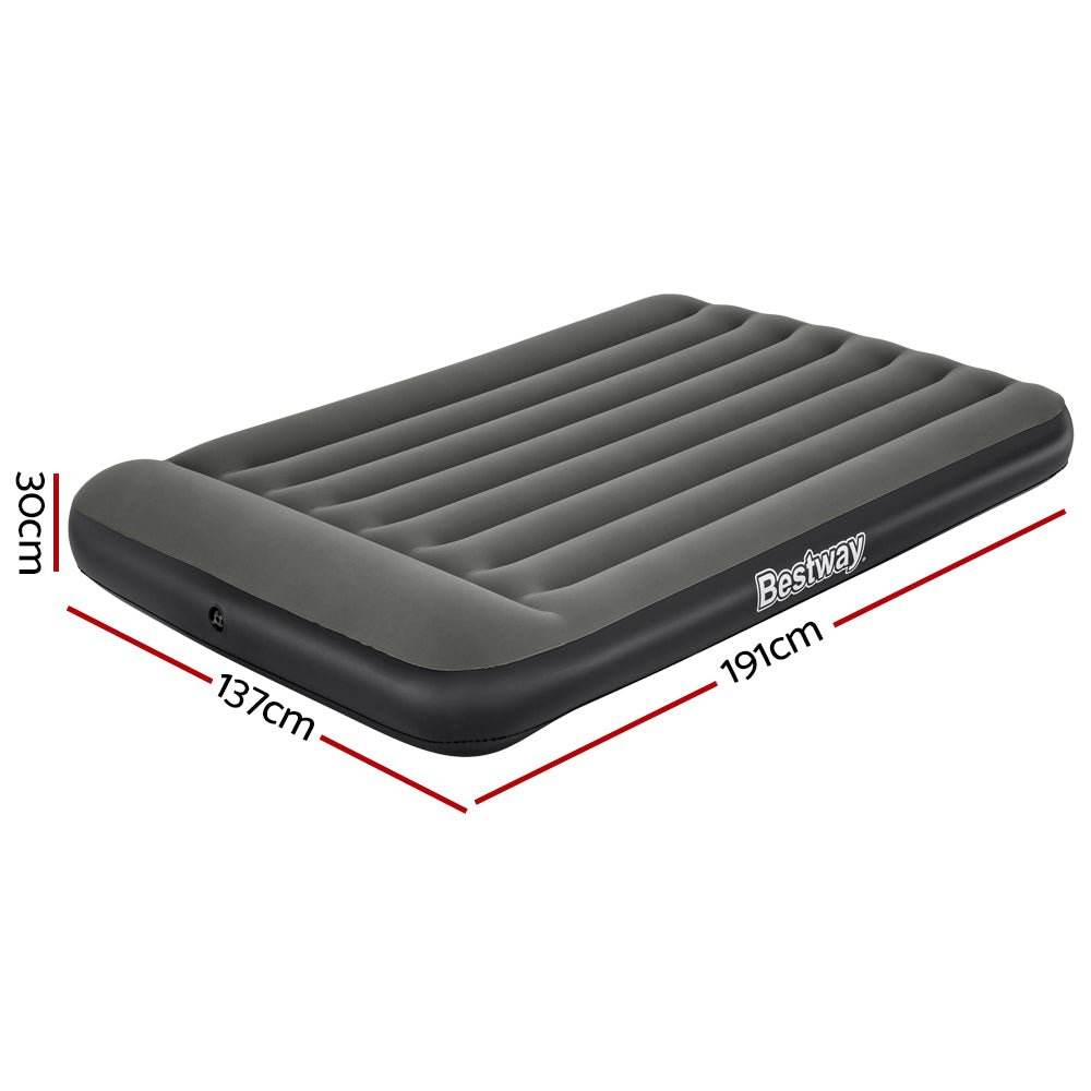 Bestway Air Mattress Double Inflatable Bed 30cm Airbed Grey | Outdoorium