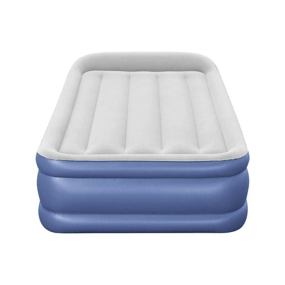 Bestway Air Mattress Inflatable Bed 46cm Airbed Single Blue - Outdoorium