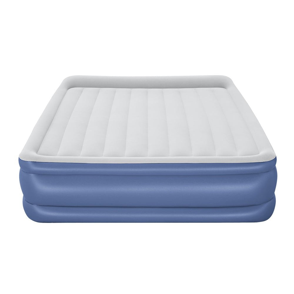 Bestway Air Mattress King Inflatable Bed 56cm Airbed Blue - Outdoorium