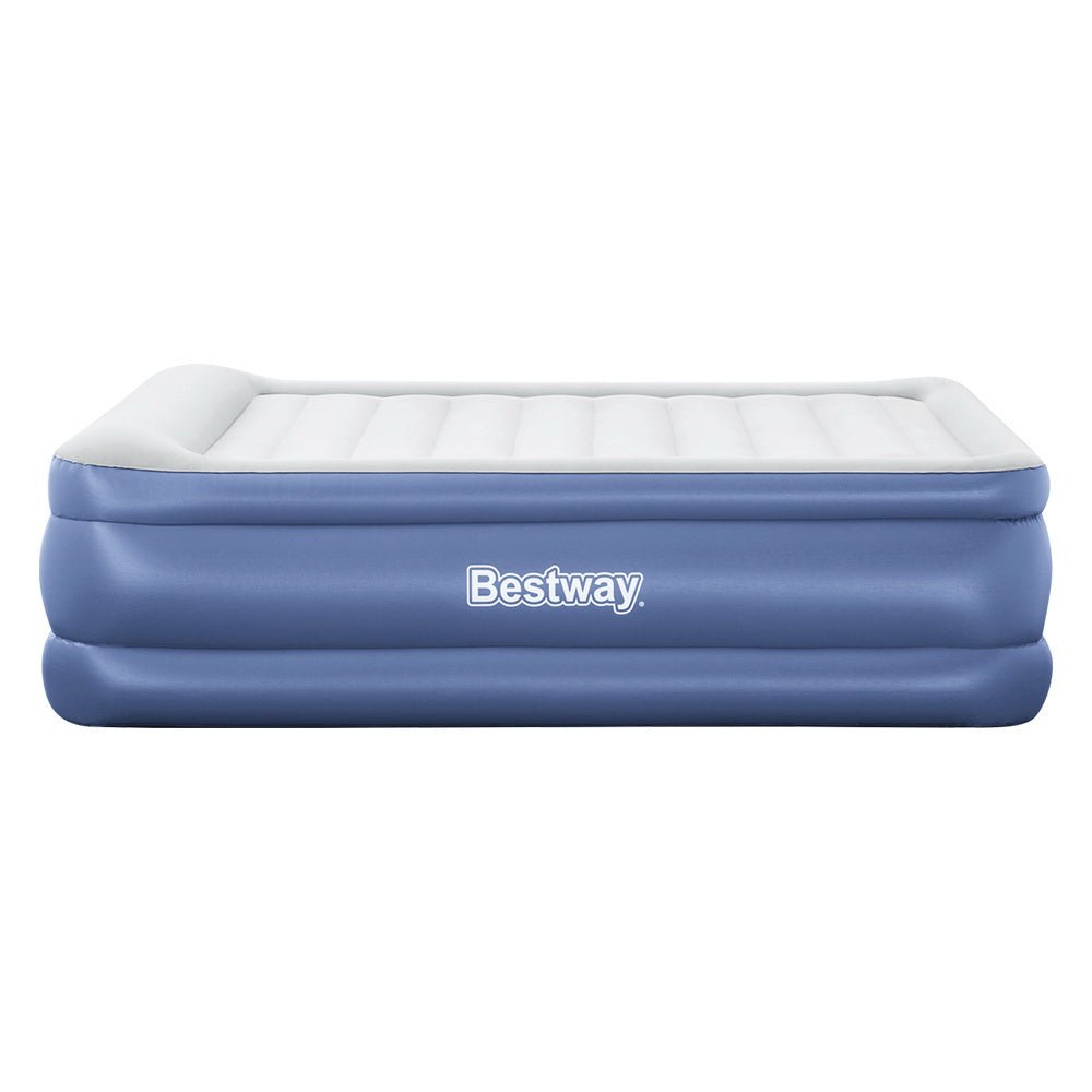 Bestway Air Mattress Queen Inflatable Bed 61cm Airbed Blue - Outdoorium