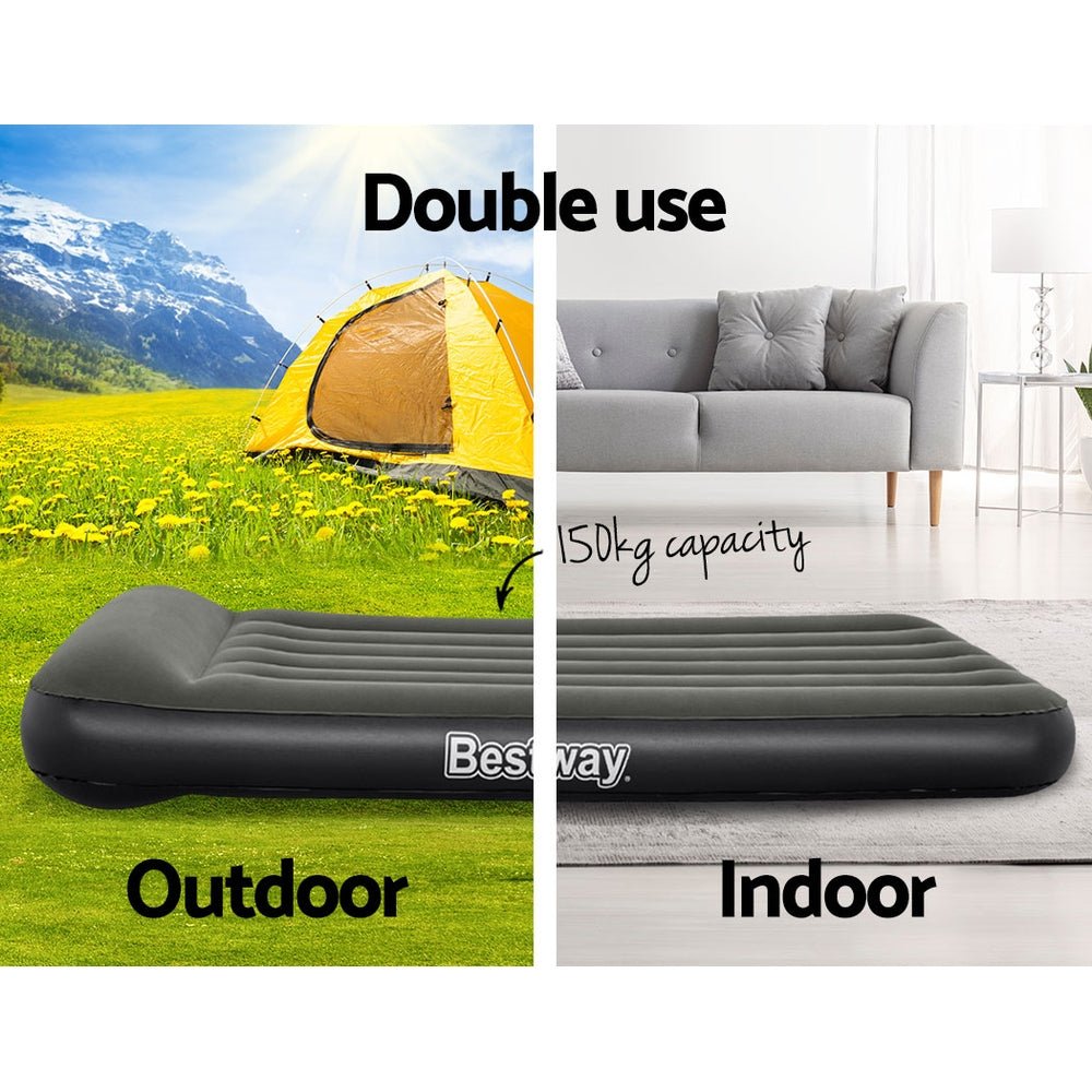 Bestway Air Mattress Single Inflatable Bed 30cm Airbed Grey - Outdoorium