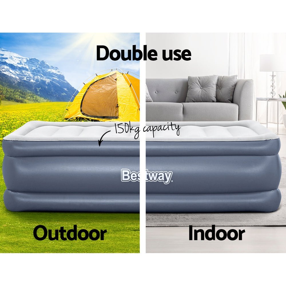 Bestway Mattress Air Bed Single Size 51CM Inflatable Camping Beds Home Outdoor - Outdoorium