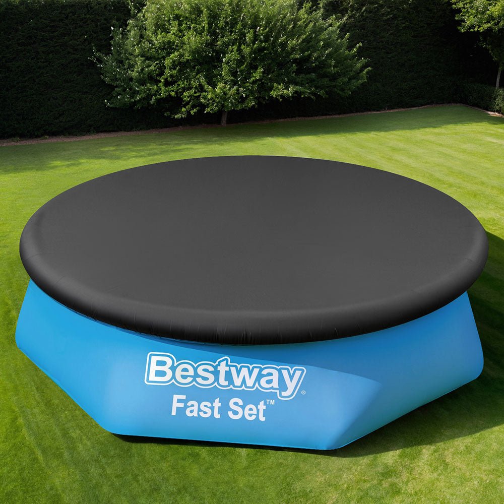 Bestway Pool Cover Fits 2.44m Above Ground Swimming Pool PVC Blanket - Outdoorium