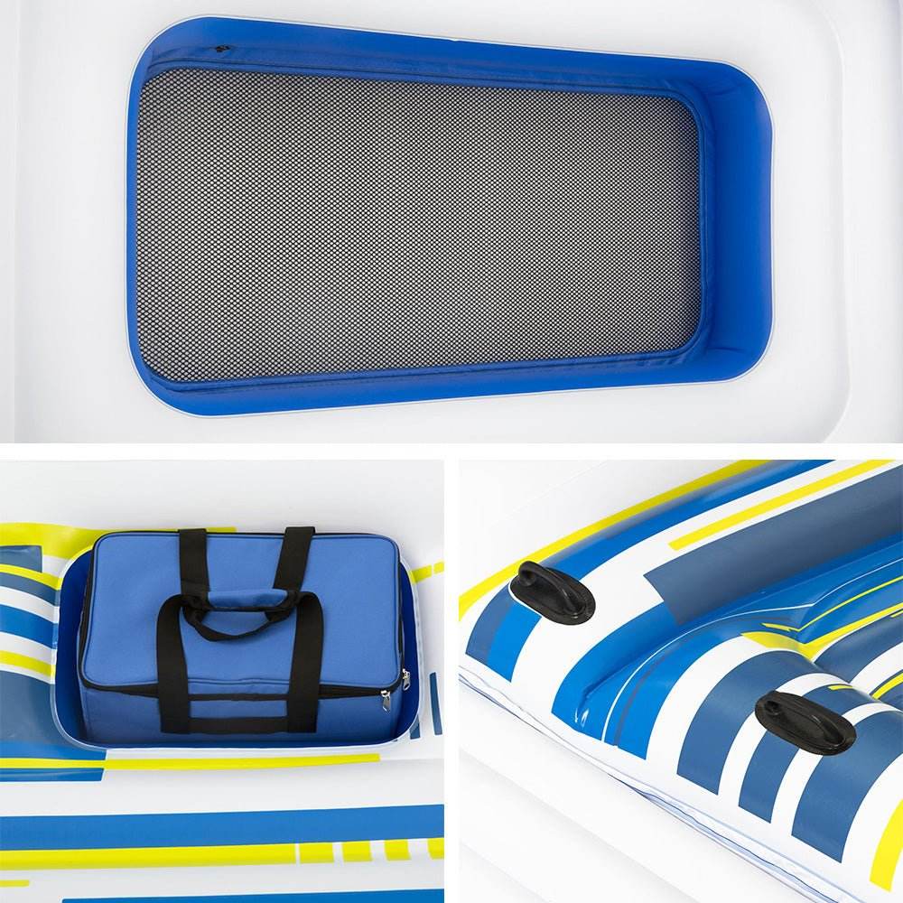 Bestway Pool Float Island Inflatable Lounge 6-person Seat Canopy - Outdoorium