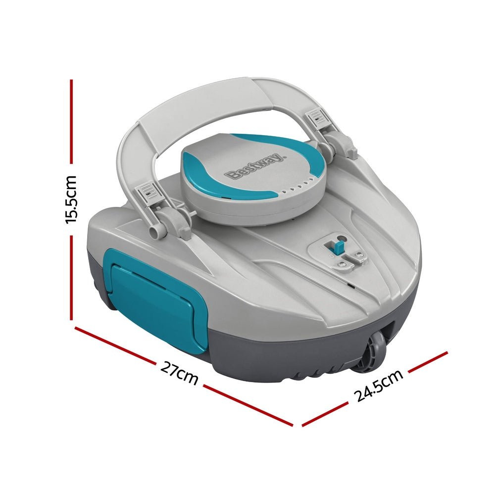 Bestway Robotic Pool Cleaner Cordless Automatic Robot Clean Swimming Pools Floor | Outdoorium