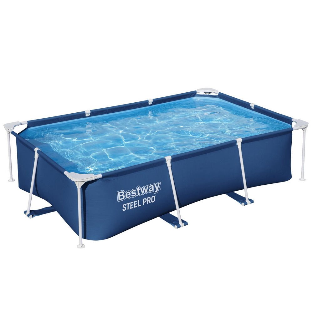 Bestway Swimming Pool 259x170x61cm Steel Frame Above Ground Pools 2300L - Outdoorium