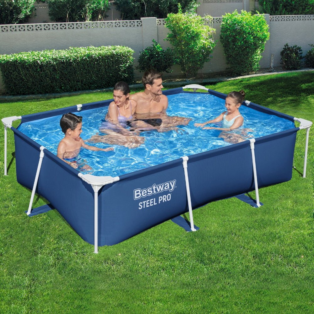 Bestway Swimming Pool 259x170x61cm Steel Frame Above Ground Pools 2300L - Outdoorium