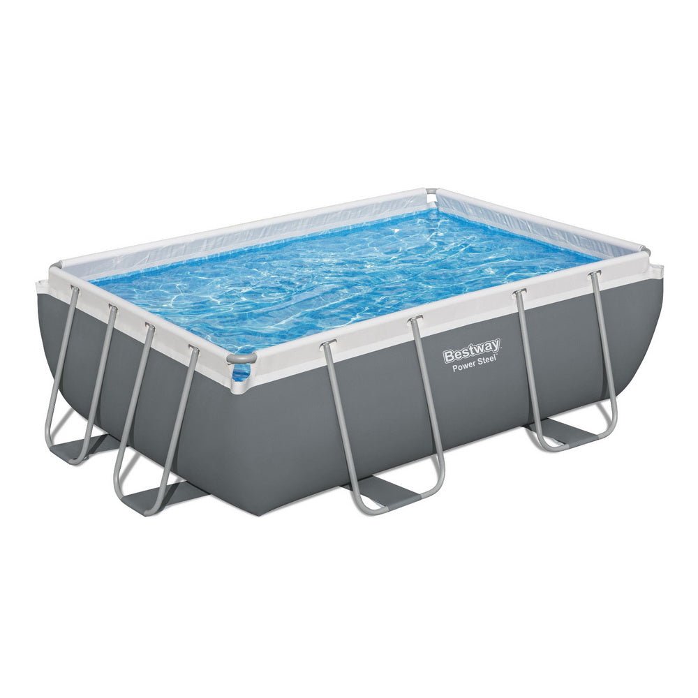 Bestway Swimming Pool 282x196x84cm Steel Frame Above Ground Pools Filter Pump 3662L - Outdoorium