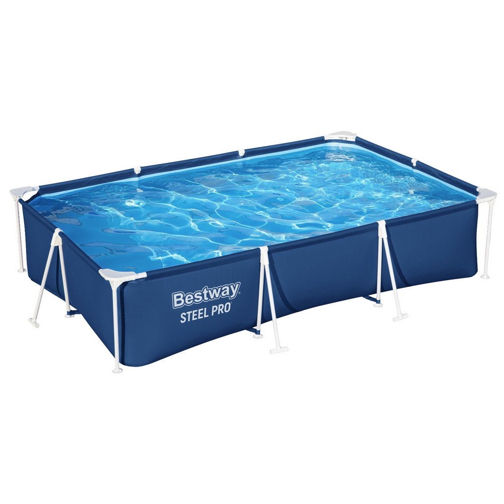 Bestway Swimming Pool 300x201x66cm Steel Frame Above Ground Pools 3300L - Outdoorium