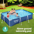 Bestway Swimming Pool 300x201x66cm Steel Frame Above Ground Pools w/ Filter Pump 3300L - Outdoorium