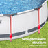 Bestway Swimming Pool 366x76cm Steel Frame Round Above Ground Pools w/ Filter Pump 6473L - Outdoorium