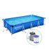 Bestway Swimming Pool 400x211x81cm Steel Frame Above Ground Pools w/ Filter Pump 5700L - Outdoorium