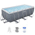 Bestway Swimming Pool 412x201x122cm Steel Frame Pool Set w/Pump Ladder | Outdoorium