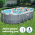 Bestway Swimming Pool 427x250x100cm Steel Frame Above Ground Pools Filter Pump Ladder 7250L | Outdoorium