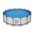 Bestway Swimming Pool 427x427x122cm Steel Frame Above Ground Pools Round Filter Pump Ladder - Outdoorium