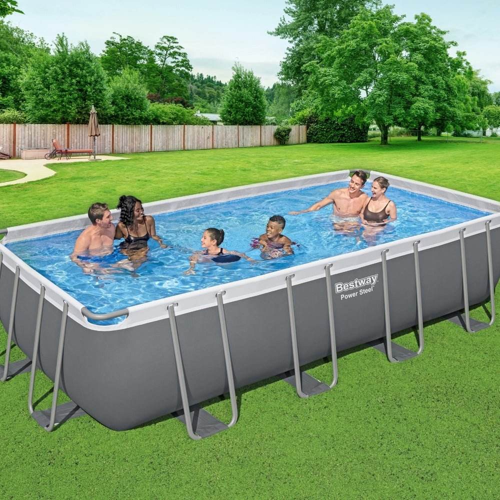 Bestway Swimming Pool 549x274x122cm Steel Frame Above Ground Pools Filter Pump Ladder 14812L | Outdoorium
