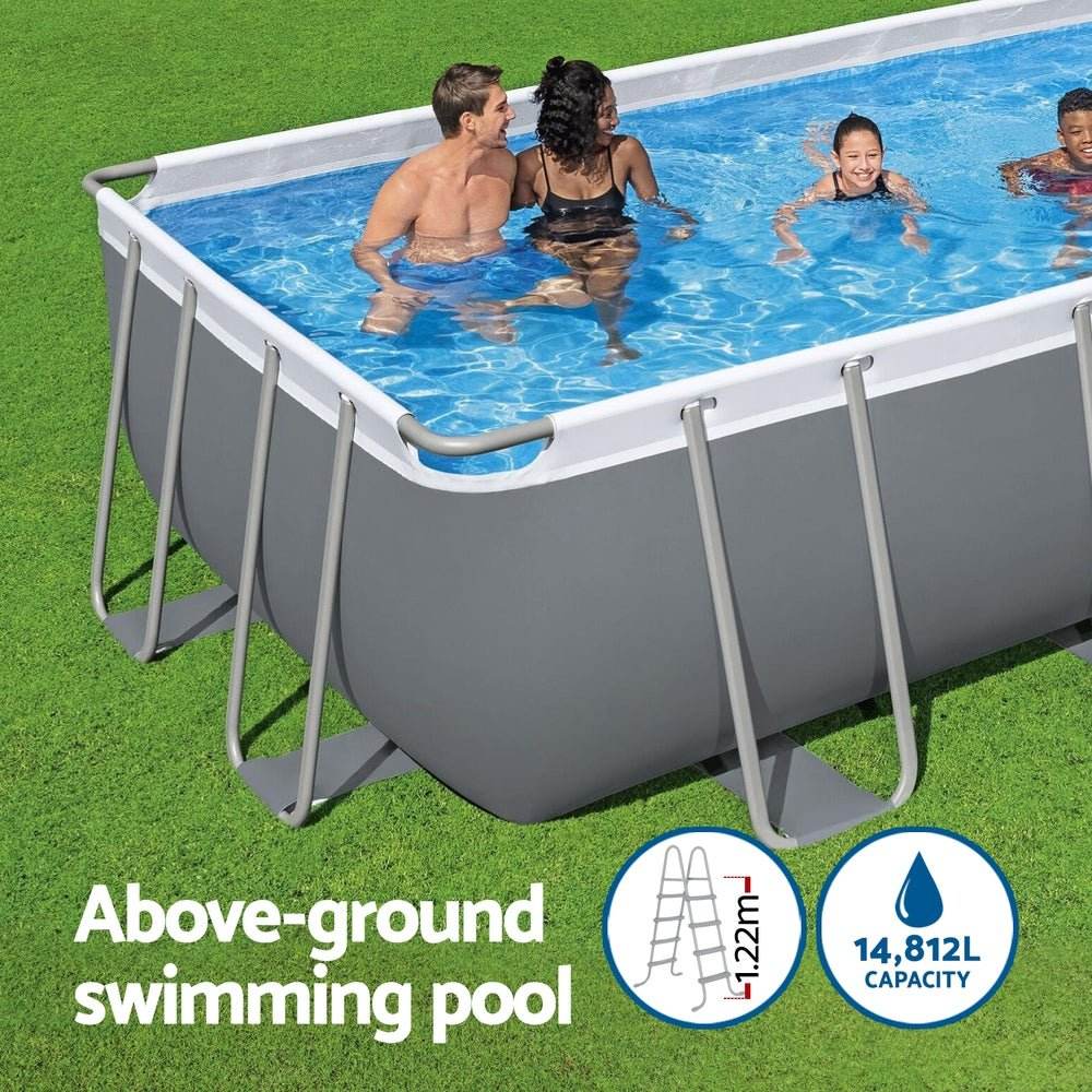 Bestway Swimming Pool 549x274x122cm Steel Frame Above Ground Pools Filter Pump Ladder 14812L | Outdoorium