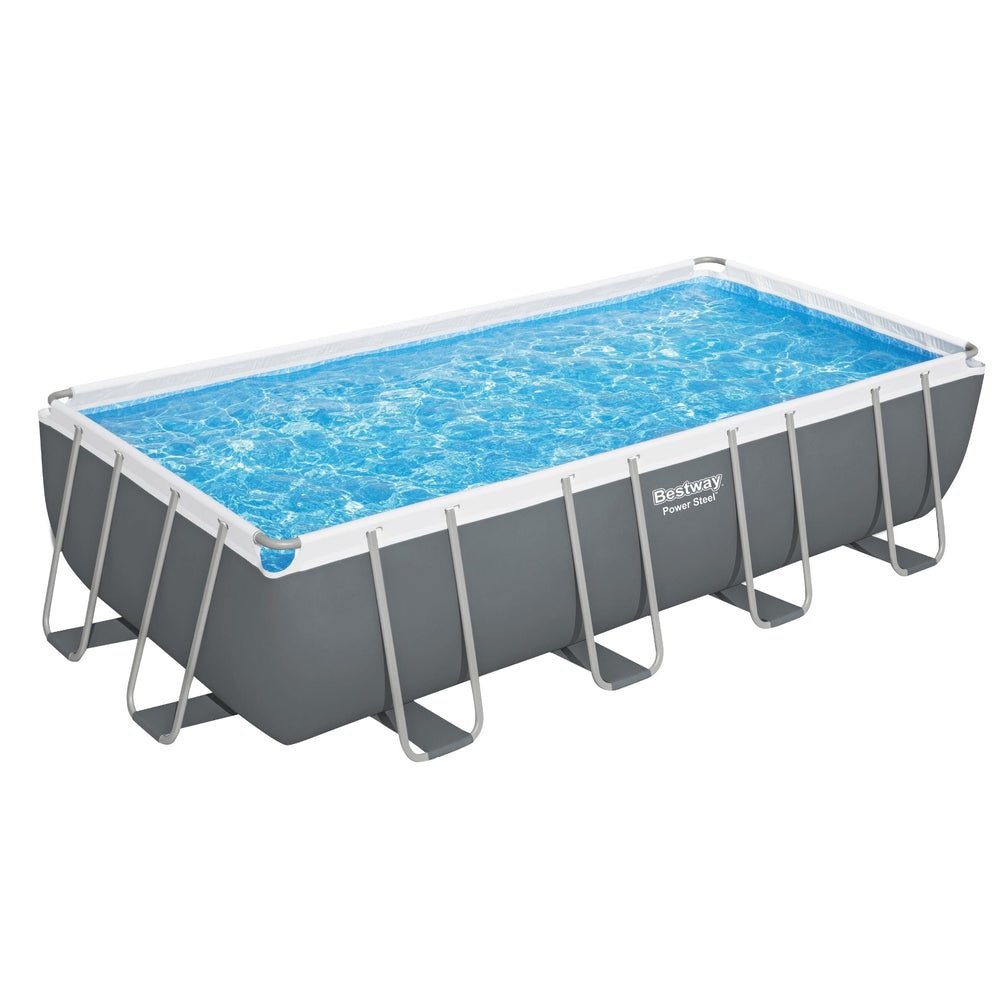 Bestway Swimming Pool 549x274x122cm Steel Frame Above Ground Pools Filter Pump Ladder 14812L - Outdoorium