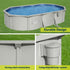 Bestway Swimming Pool 610 x 366cm Steel Frame Round Pool Set w/ Filter Ladder | Outdoorium