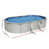Bestway Swimming Pool 610 x 366cm Steel Frame Round Pool Set w/ Filter Ladder | Outdoorium