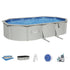 Bestway Swimming Pool 610 x 366cm Steel Frame Round Pool Set w/ Filter Ladder | Outdoorium