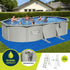 Bestway Swimming Pool 610 x 366cm Steel Frame Round Pool Set w/ Filter Ladder | Outdoorium