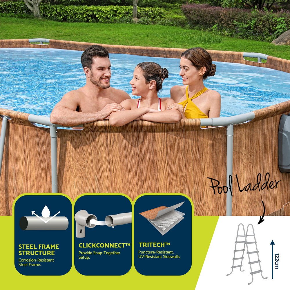 Bestway Swimming Pool Steel Frame Luxury Pool & SPA Massage Set 6.1x3.66x1.22m | Outdoorium