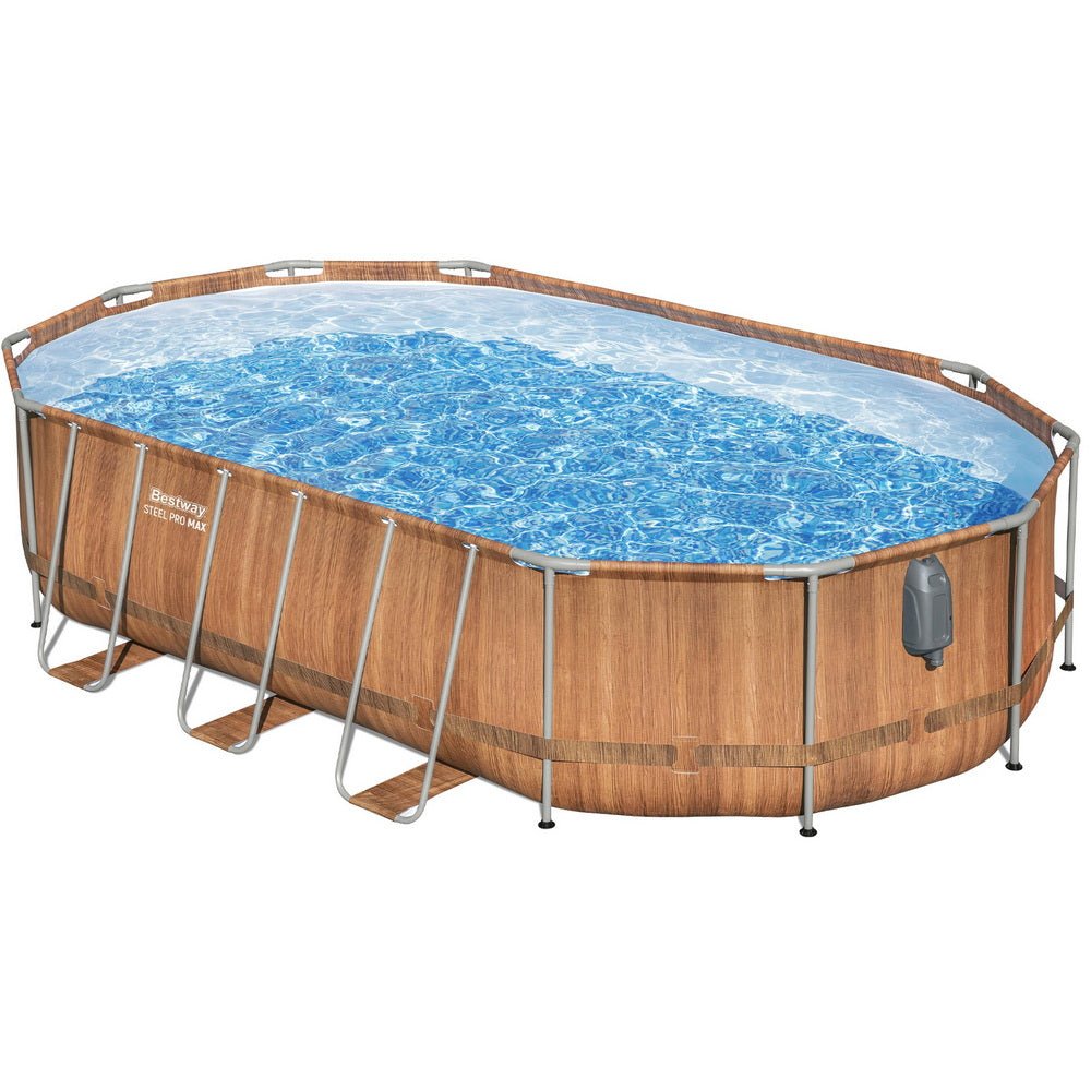 Bestway Swimming Pool Steel Frame Luxury Pool & SPA Massage Set 6.1x3.66x1.22m | Outdoorium