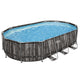 Bestway Swimming Pool Steel Frame Pool Set 6.1x3.66m w/ Filter Pump Ladder Cover | Outdoorium