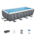 Bestway Swimming Pool Steel Frame Pool Set w/ Filter Pump Ladder Cover 488x244cm | Outdoorium