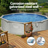 Bestway Swimming Pool Steel Frame Round Pool Set 457cm w/ Filter Ladder 17430L | Outdoorium