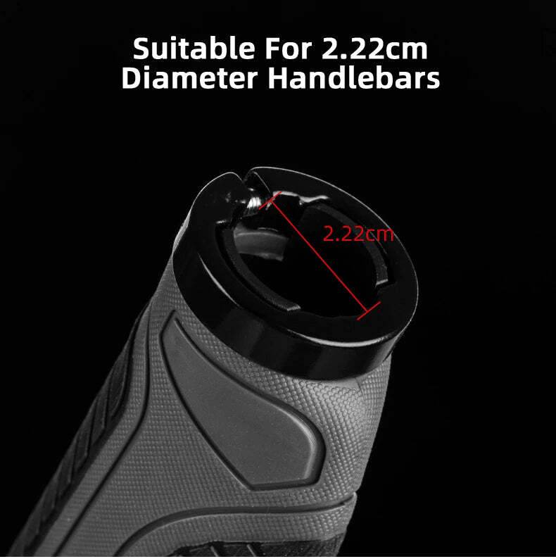 Bicycle Grips MTB Road Bike Double Lock Rubber Handlebar Grips Anti - Slip Rock Bros BLACK | Outdoorium