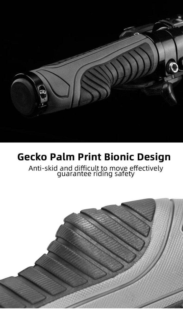 Bicycle Grips MTB Road Bike Double Lock Rubber Handlebar Grips Anti - Slip Rock Bros BLACK | Outdoorium
