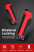 Bicycle Grips MTB Road Bike Double Lock Rubber Handlebar Grips Anti - Slip Rock Bros BLACK | Outdoorium