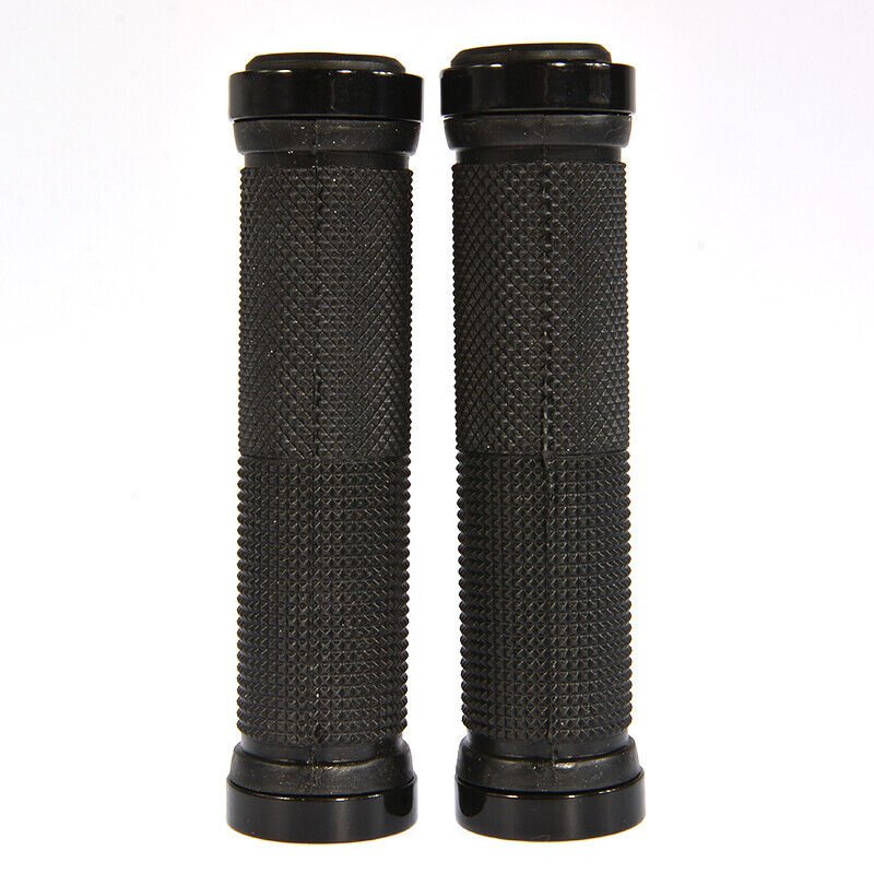 Bike Handlebar Grips MTB Mountain BMX Bike Bicycle Soft BLACK Fixed Double Lock Screw Tight Grips - Easy Fit - Rockbros - Outdoorium