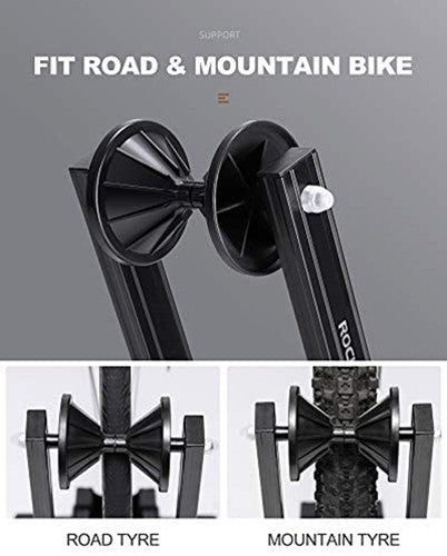 Bike Stand Foldable Portable - Rockbros Aluminum Alloy Light Weight 1.6gk Garage House Shed Bike Wheel Holder Portable - Outdoorium