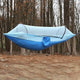 Blue Outdoor Camping Hammock with Mosquito Net, Anti - Tip Nylon Fabric, Single/Double Person Quick - Setup Hammock | Outdoorium