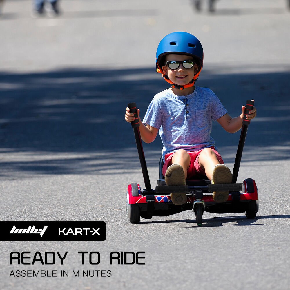 BULLET KART - X Hoverboard Seat Attachment, for 6.5" 8" 10" models, Adjustable Length Frame | Outdoorium