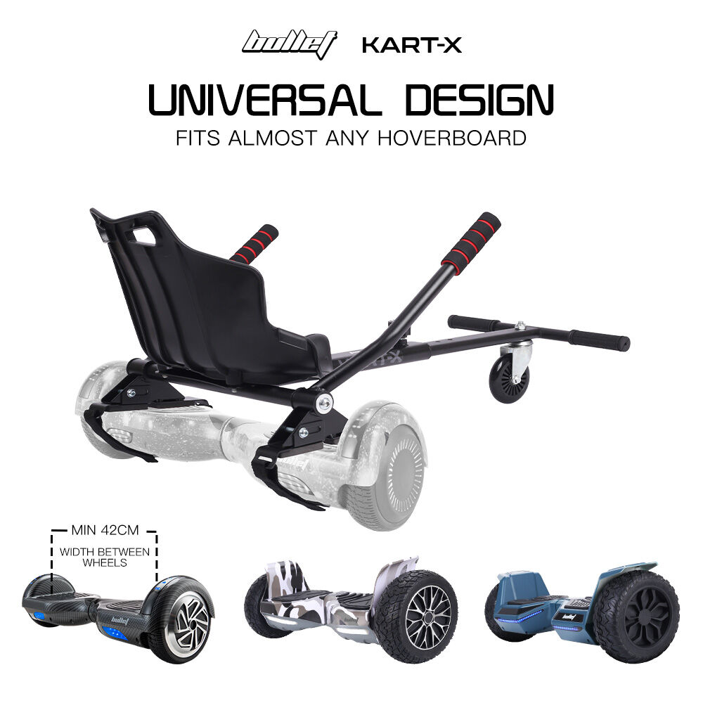 BULLET KART - X Hoverboard Seat Attachment, for 6.5" 8" 10" models, Adjustable Length Frame | Outdoorium