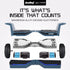 Bullet SX - 4500 Hoverboard Scooter, 8.5" Wheels, 700W Brushless, Superior Self Balancing System, UL Certified, LED Lights, Carry Bag, Navy Blue | Outdoorium