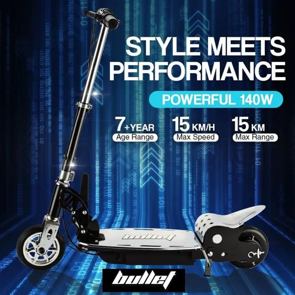 BULLET TRZ Electric Scooter 140W Adjustable and Foldable for both Adults / Kids | Outdoorium