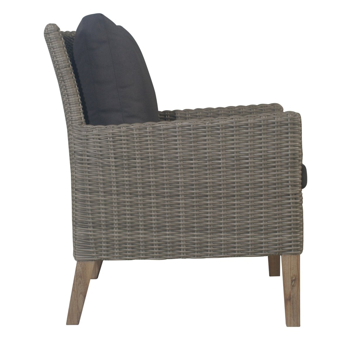 Byron 3pc Rattan Outdoor Sofa Set 2 Seater Wicker Lounge 2 Arm Chair - Outdoorium