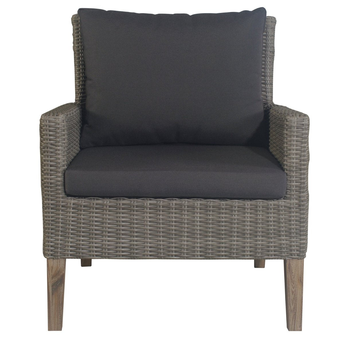 Byron 3pc Rattan Outdoor Sofa Set 2 Seater Wicker Lounge 2 Arm Chair - Outdoorium