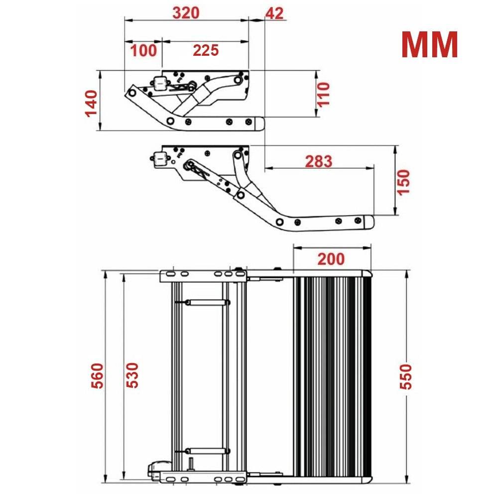 Caravan Step Aluminium 200KG Pull Out Step Folding Camper Trailer Motorhome Step | Outdoorium
