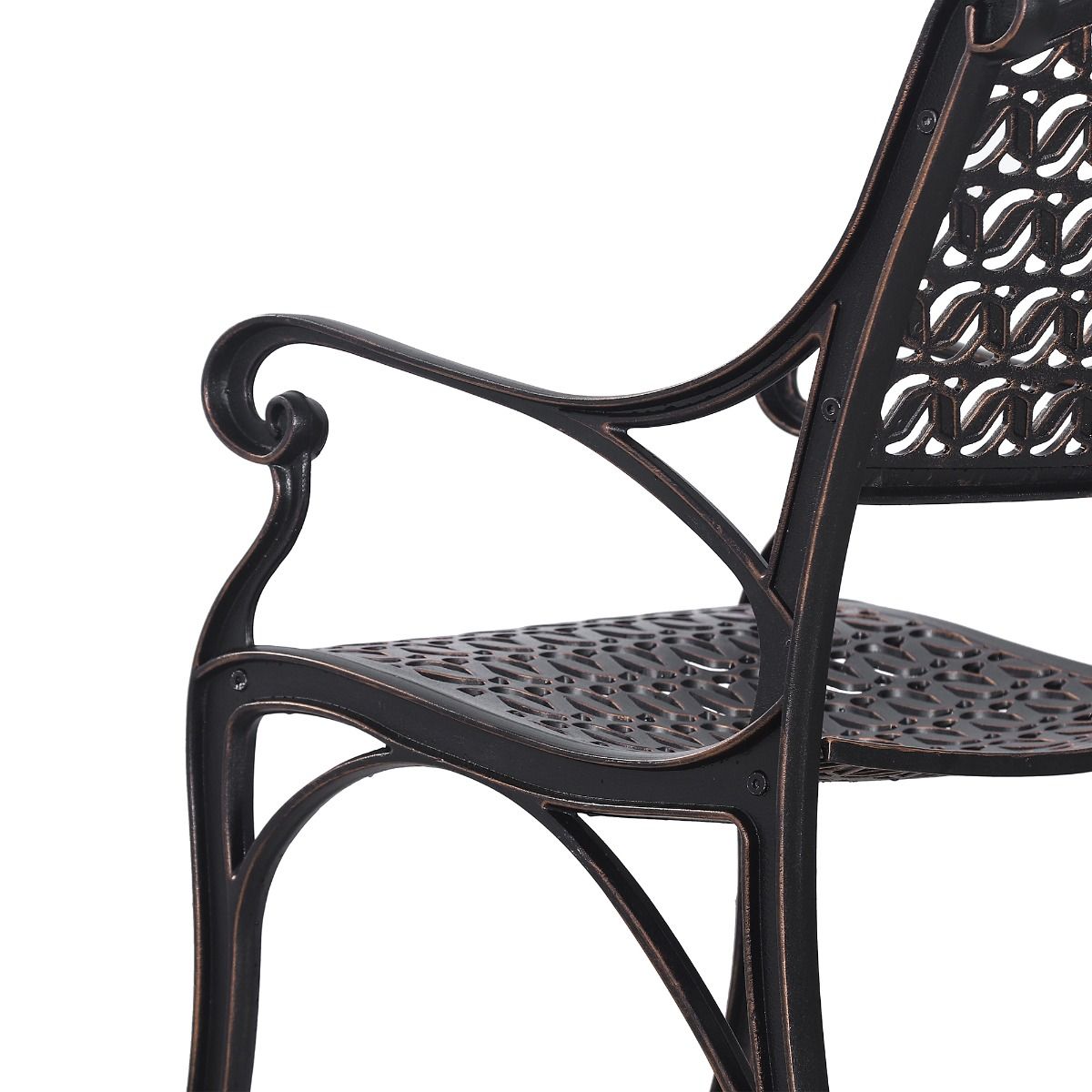 Cherise Cast Aluminium Chairs with Cushions (1 pair) | Outdoorium