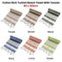 Cotton Rich Large Turkish Beach Towel with Tassels 80cm x 155cm Navy | Outdoorium