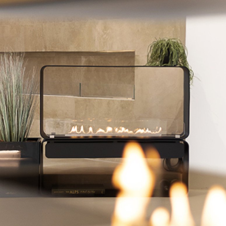 Decoflame Austin Freestanding Net Zero Fireplace - Outdoorium