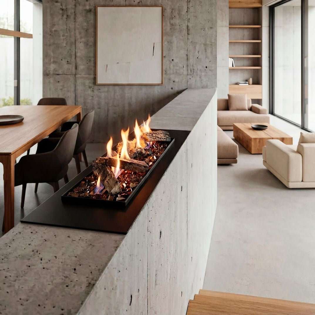 Decoflame BEV LogicWood Fireplace - Smart Control & 20.5 to 80 Hour Long Burn Times | Fireplace