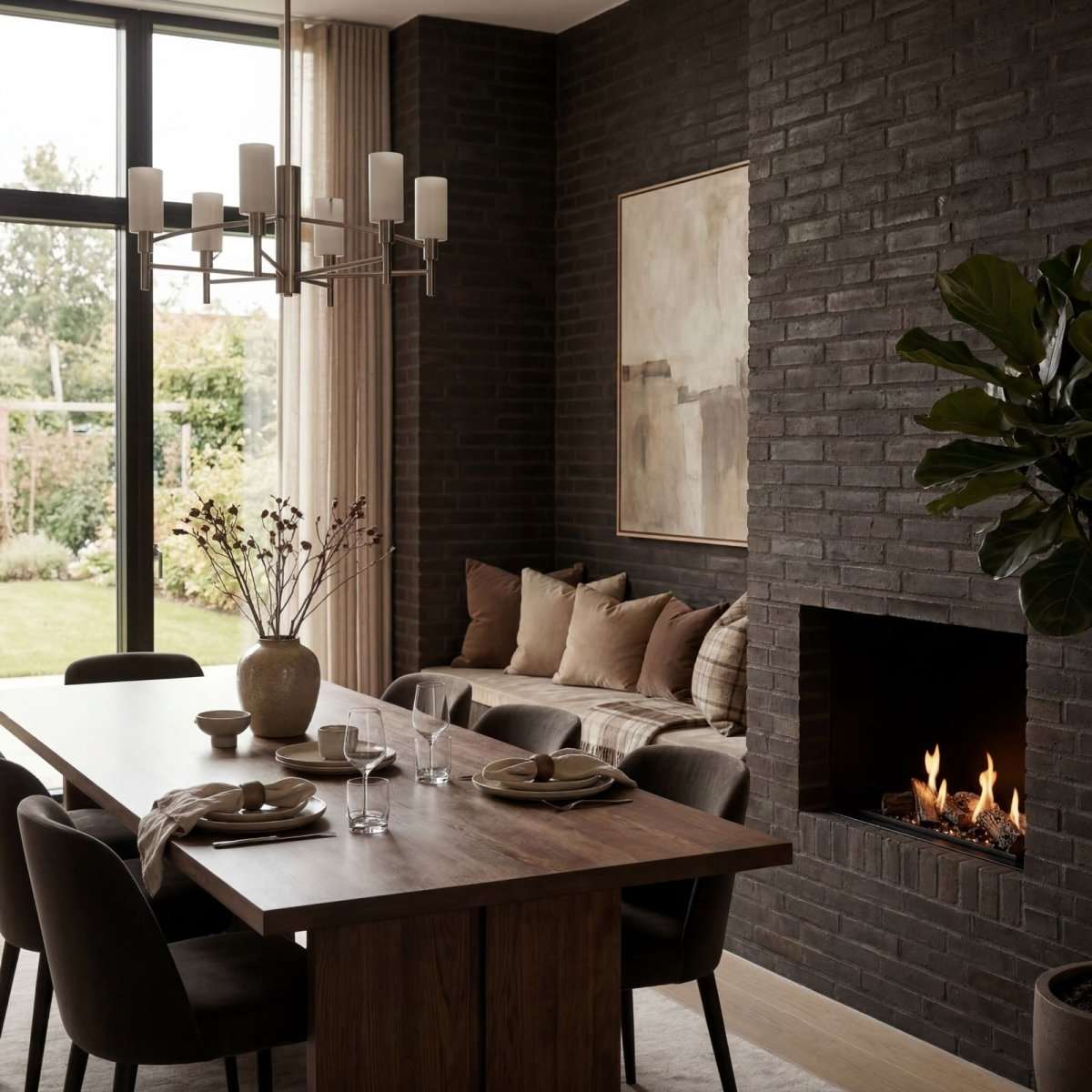 Decoflame BEV LogicWood Fireplace - Smart Control & 20.5 to 80 Hour Long Burn Times | Fireplace