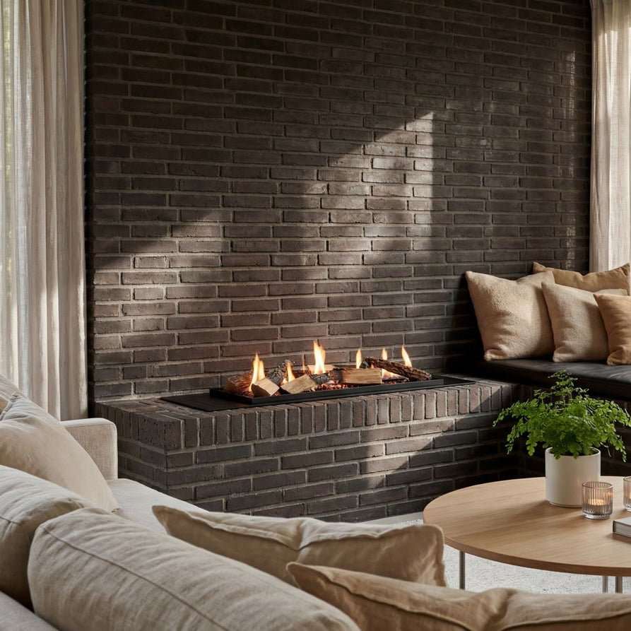 Decoflame BEV LogicWood Fireplace - Smart Control & 20.5 to 80 Hour Long Burn Times | Fireplace